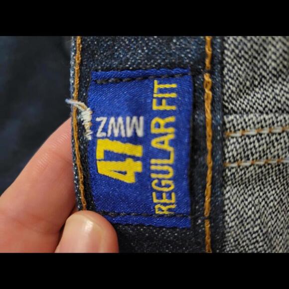 Wrangler 47MWZ Regular Fit 38x38 dark denim jeans - Picture 3 of 4